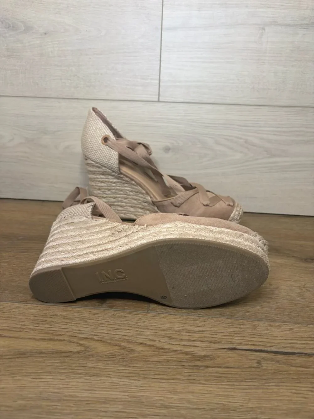 I.N.C. International Concepts Merryyf DK Almond Wedge Sandals Size 9M
